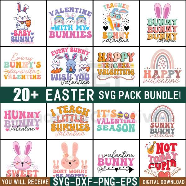 EASTER VALENTINE SVG BUNDLE , 20+ SVG BUNDLE