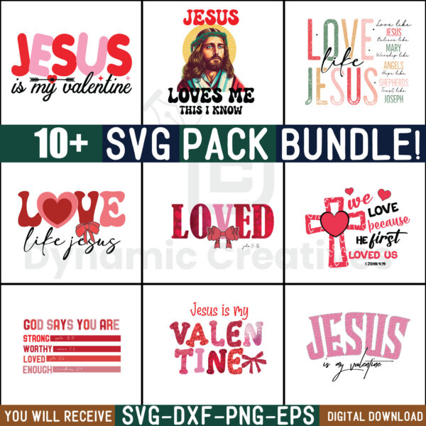 JESUS VALENTINE SVG BUNDLE