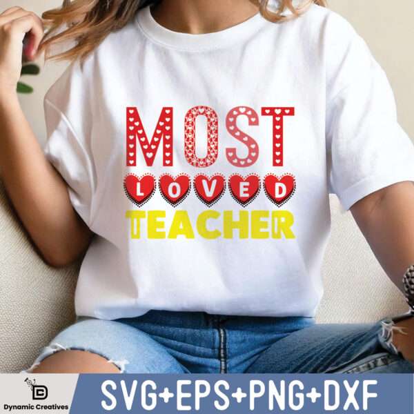 One Loved Teacher SVG PNG PDF, Teacher Heart, Teacher Valentine svg, Teacher Gift,